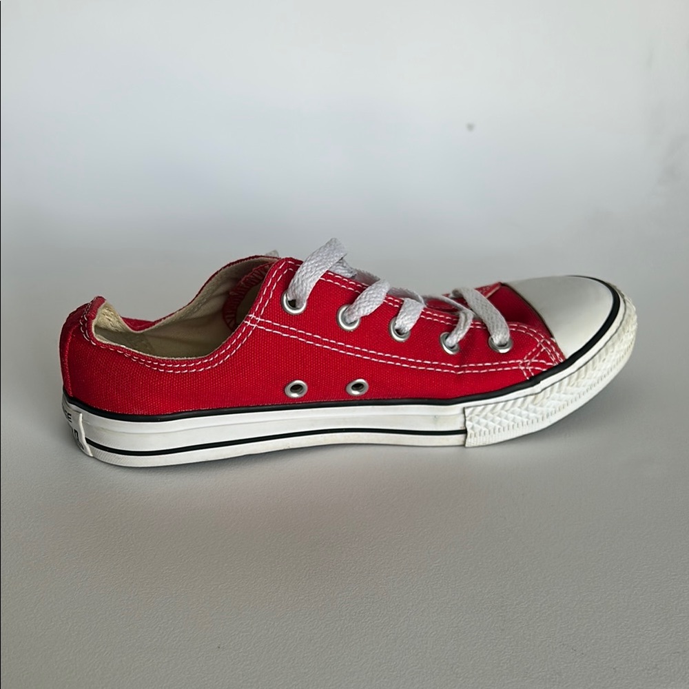 Converse Red Canvas Sneakers with White Accents